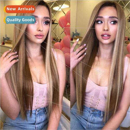 2019 Chemical Fiber Wigs Europe Women Long Rose Mesh High Te