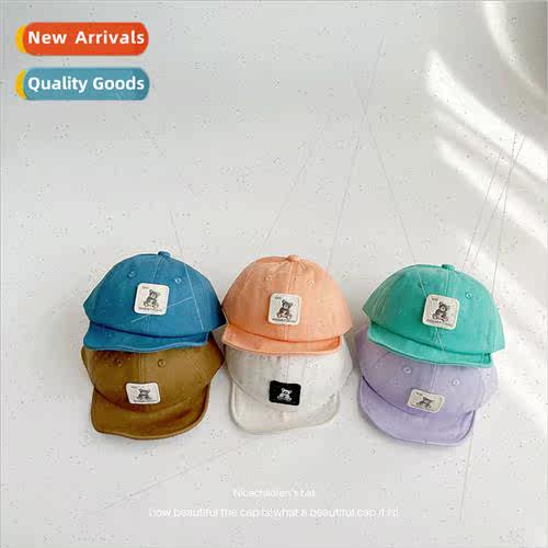 Children baseball cap spring summer cute cartoon bear soft b