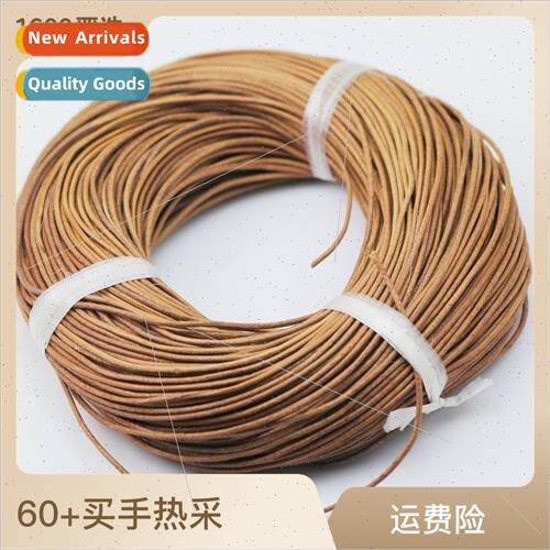 Leather Rope Polished Cowhide Rope Thick 2mm Sold by Yard di