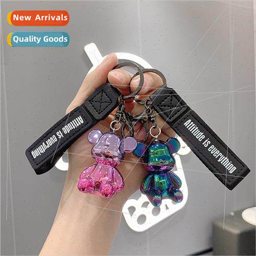 Bear crystal creative key chain acrylic car key pendant doll
