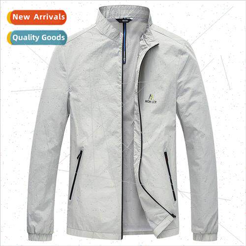 Spring Autumn middle-aged men sunscreen jacket thin air-cond