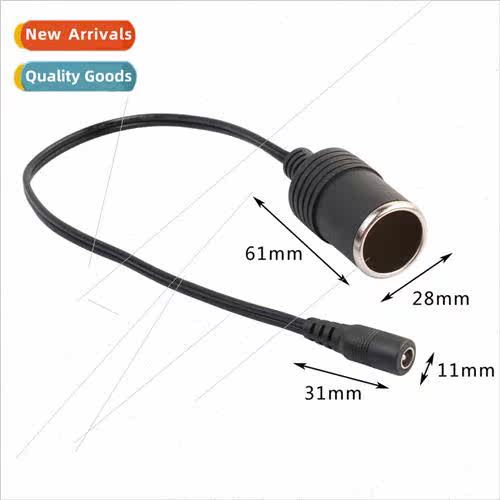 Cable length 30CM black copper core cigarette lighter female