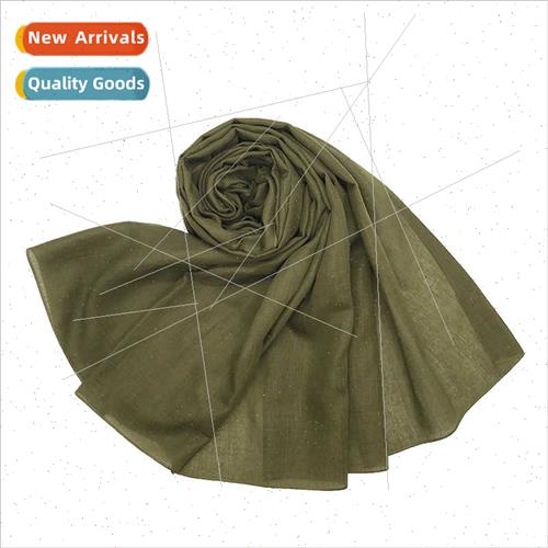 Malaysia head wrap basic solid color cotton long scarf women