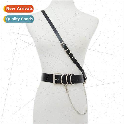 Europe punk leisure belt fashion sling back belt chain belt