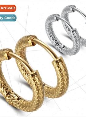 Korea biker punk frosted snake fashion earrings 304 tanium s