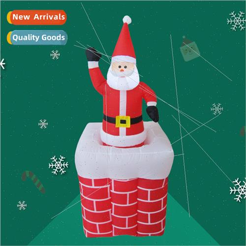 Christmas 1.8 meters inflatable santa lifting chimney fillin