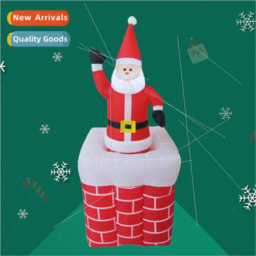 Christmas 1.8 meters inflatable santa lifting chimney fillin