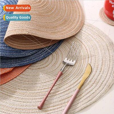 Japan simple ramie placemats home preparation heat  anti-sca