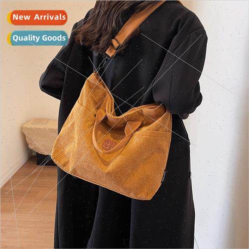Autumn winter retro corduroy handbag women bag new casual in
