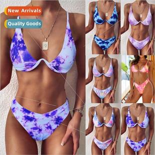 Tie Colors Swimwear Bikini Steel Dye Gradient Womens Top