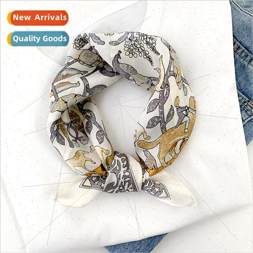New retro  flowers birds summer silk silk scarf women fashio
