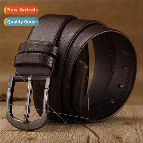 Men Belt Alloy Pin Buckle Belt New Vintage Pin Buckle Belt H
