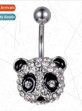 Piercing Jewelry Alloy Diamond Panda Navel Nail Navel Button