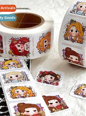 Cute Dini Princess Roll Stickers Handbook Material Material