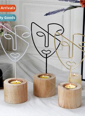 Art Face Candle Holder Scandinavian Modern Home Decor Abstra