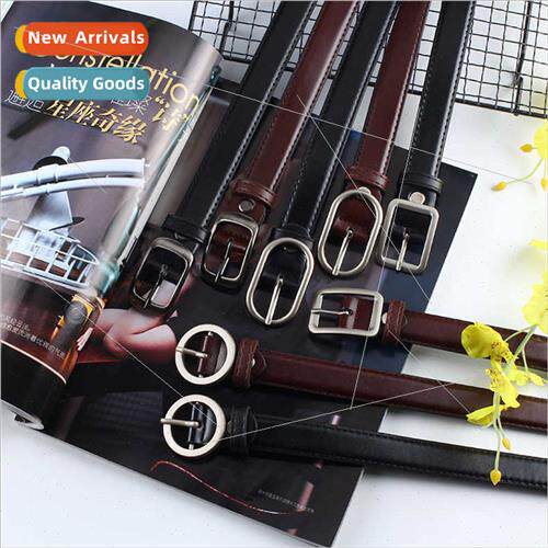 mple round buckle ladies belt personalized Korean pants belt