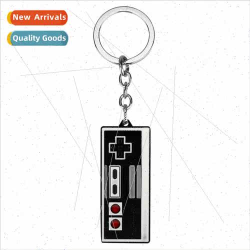 Creative nostalgia gamepad keychain alloy pendant car key ri