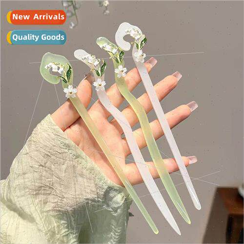 Super fairy bell orchid hairpin female summer back head plat
