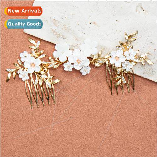 Europe wedding dress head jewelry coiffure insert comb soft