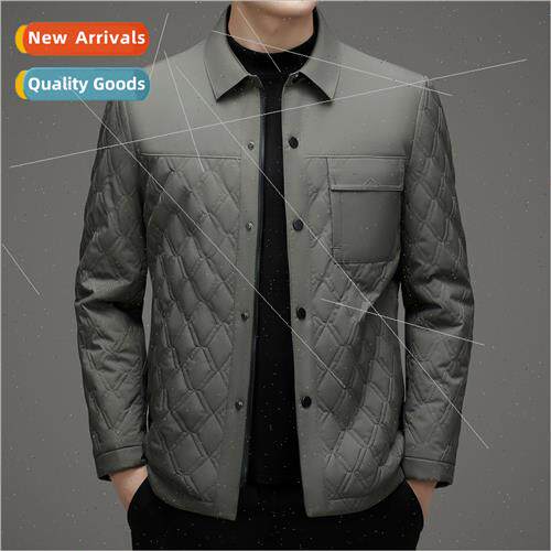 Men lapel down jacket 90 down jacket 2023 business casual me