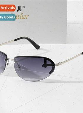 rimless sunglasses 9316 Europe Y2K men women sunglasses hund