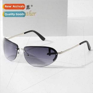 rimless sunglasses 9316 Europe Y2K men women sunglasses hund