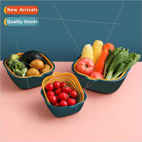 Drainage basket double wash basin plastic 6-piece set of lea