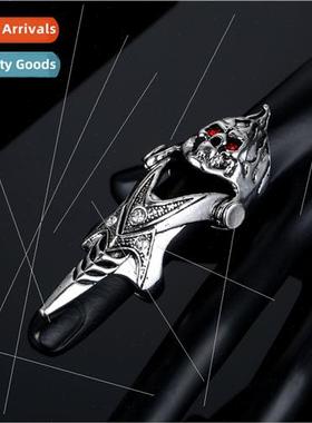 Ghost skull ring Bully joints bendable ring men fashion skul