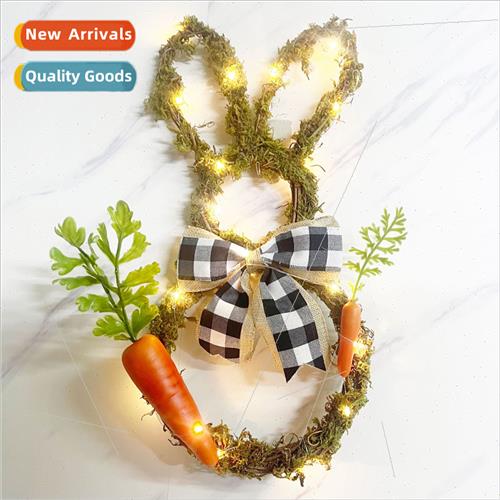 2022 Easter Bunny Wreath Vine Wreath Easter Decoration ght U