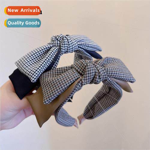elegant retro ins simple color blocking bow versatile headba