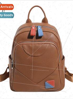 Patchwork PU leather backpack shoulder bag new small backpac