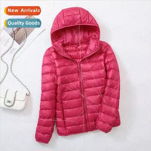 light thin collar down can jacket stand national public