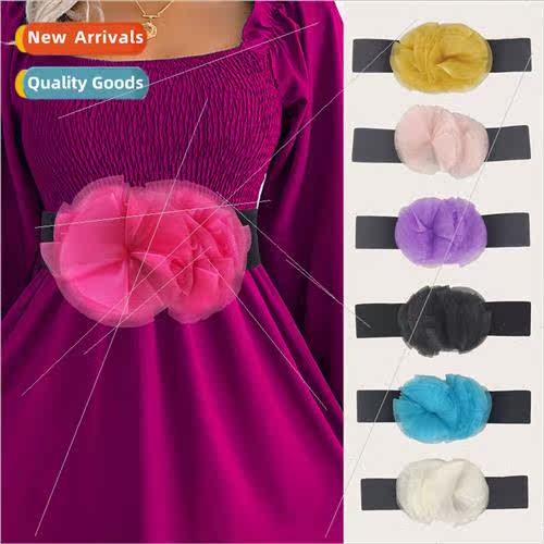 Flower Wide Belt Waist Seal Hundreds Decorative Large Flower