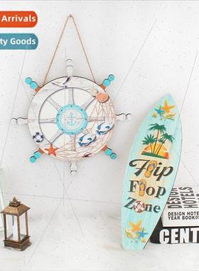 Creative Wooden Surfboard Wooden Plaque Hanging Solid Wood O