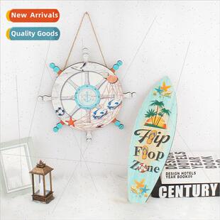 Creative Wooden Surfboard Wooden Plaque Hanging Solid Wood O