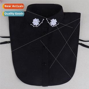 collar false shirt female flo Autumn beaded new