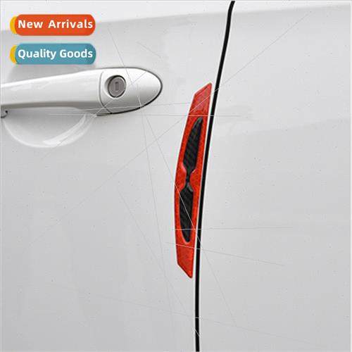 Car door side bumper carbon fiber reflective stickers bumper
