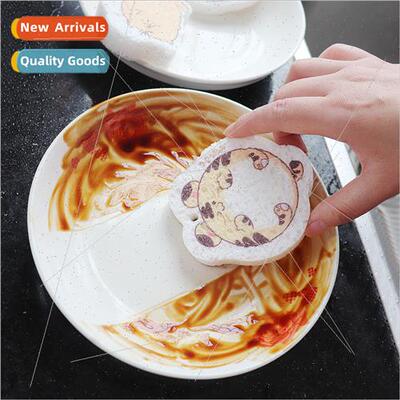 Wood pulp sponge wipe cartoon wipes dishcloth -stick oil cle