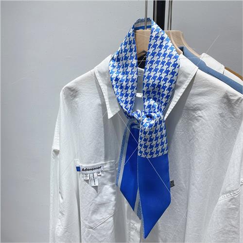 2023 Korean  new bird nest fashion small silk scarf women ha