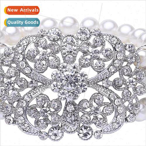 Handmade gifts whe gold black new wh diamond pearl bracelet