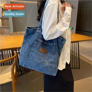 denim bag fashion large Korean capacy 2023 Popular female