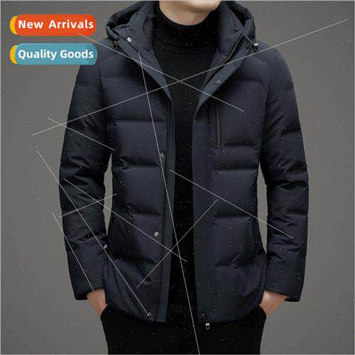 Winter men removable cap 90 whe duck down jacket thickened w