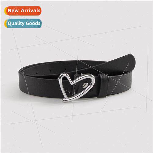 New love buckle black hundred ins ladies belt fashion young