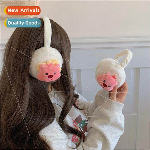 Girls heart cute ltle beaver ear muffs winter thickened fold