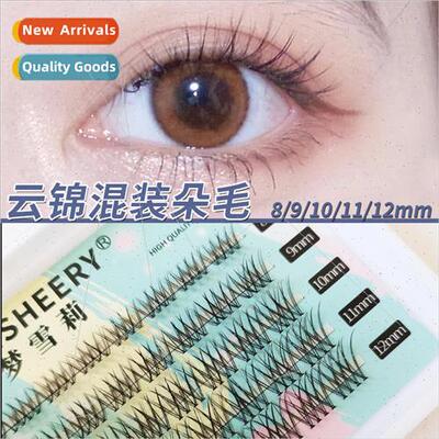 Fake Eyelashes Cloudy Mix Natural Segmented ngle Cluster Ext