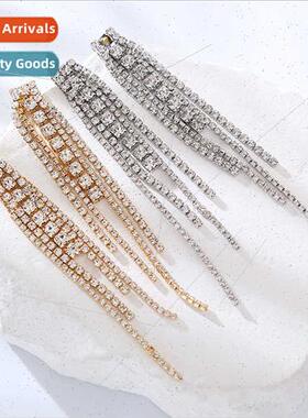 xury full diamonds long tassel earrings Korea new temperamen