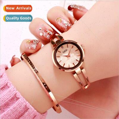 Small disk exquise alloy watch women antique simple thin bel