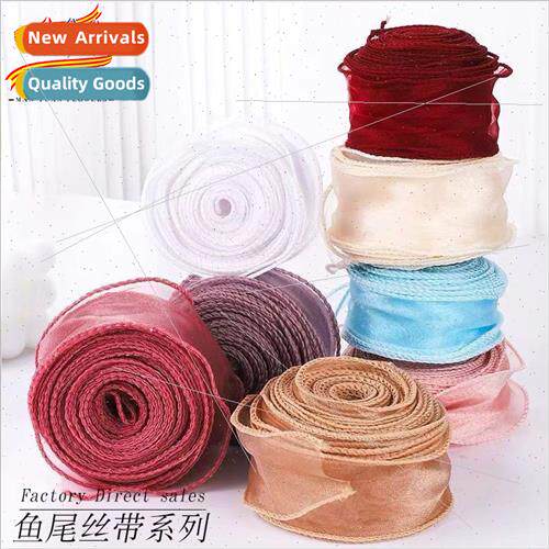 Solid Color Fishtail RibbonFlower  Wrapping RibbonFloral Bou