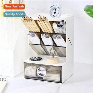 Slant plug pen holder student desktop stationery organizer o