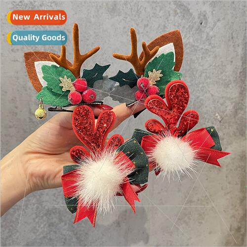 Christmas headdress cute elk antlers pair clips party dress